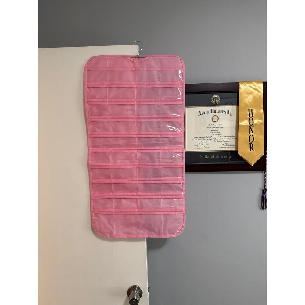 Pink jewelry organizer